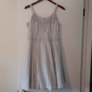 Beaded and embroidered summer dress